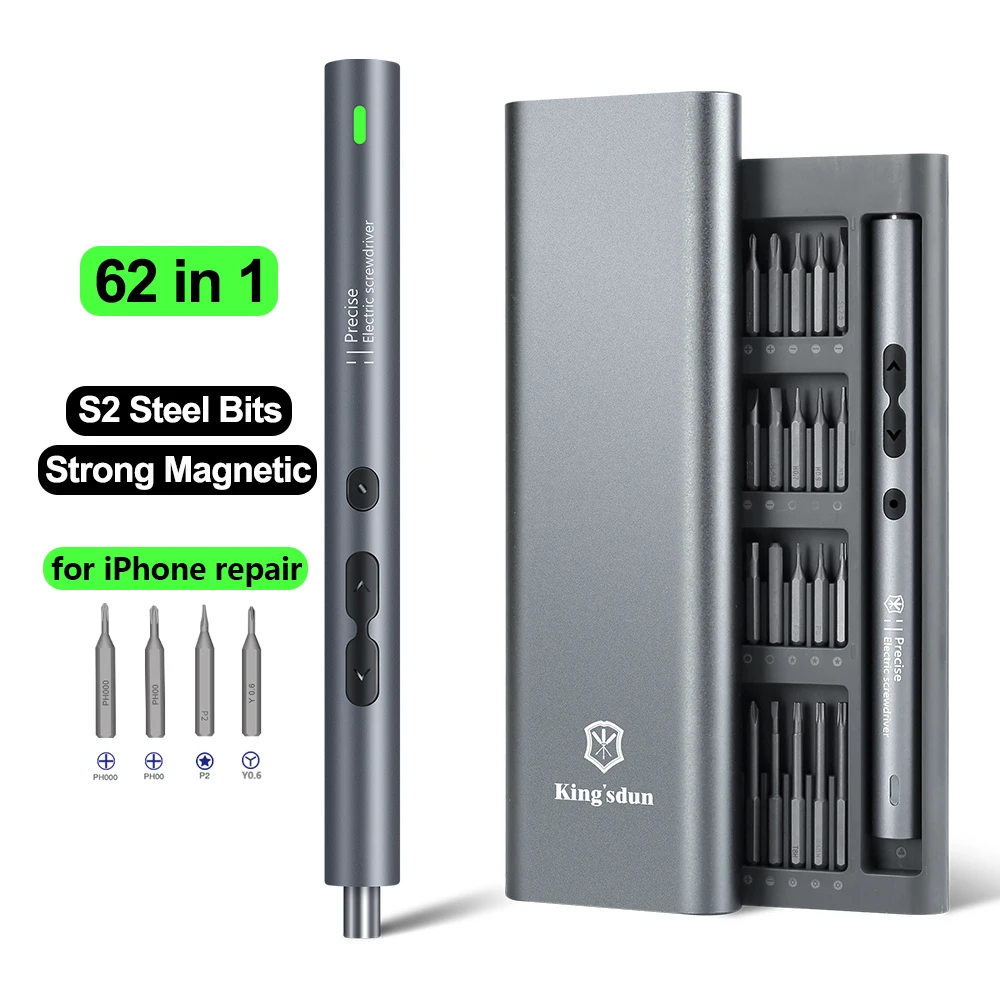 Xiaomi Power Tools - 62/6-in-1-Präzisions-Elektroschrauber-Set, Elektrowerkzeug-Sets, wiederaufladbar, kabellos, Mini-Kleine Bits
