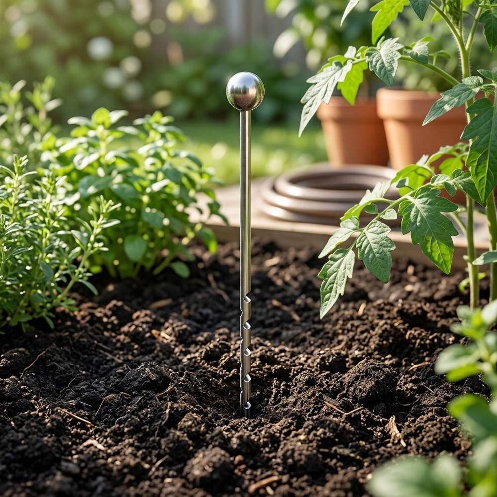 Power Tools Garden - 14-Zoll-Edelstahl-Bodenmessgerät für den Garten zur Bodenprobenahme