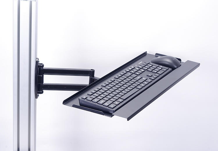 Power Tools Keyboard Manager - Aluminium-Tastatur-Maus-Ablage, drehbarer Halter, wandmontierte Tastaturhalterung für