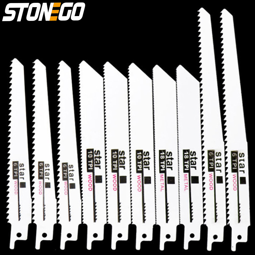 Power Tools Jigsaw - STONEGO 10PCS Säbelsägeblatt Jig Sägeblätter Für