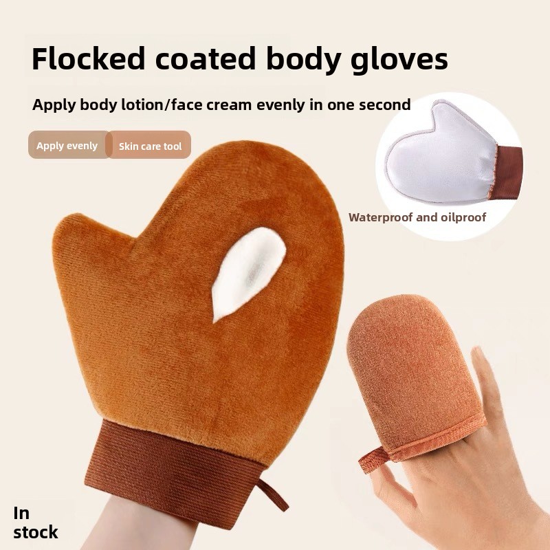 Power Tools Usa - 2 Körperlotion-Handschuhe, Sonnenschutz, einfache Creme, Bräunungsöl,
