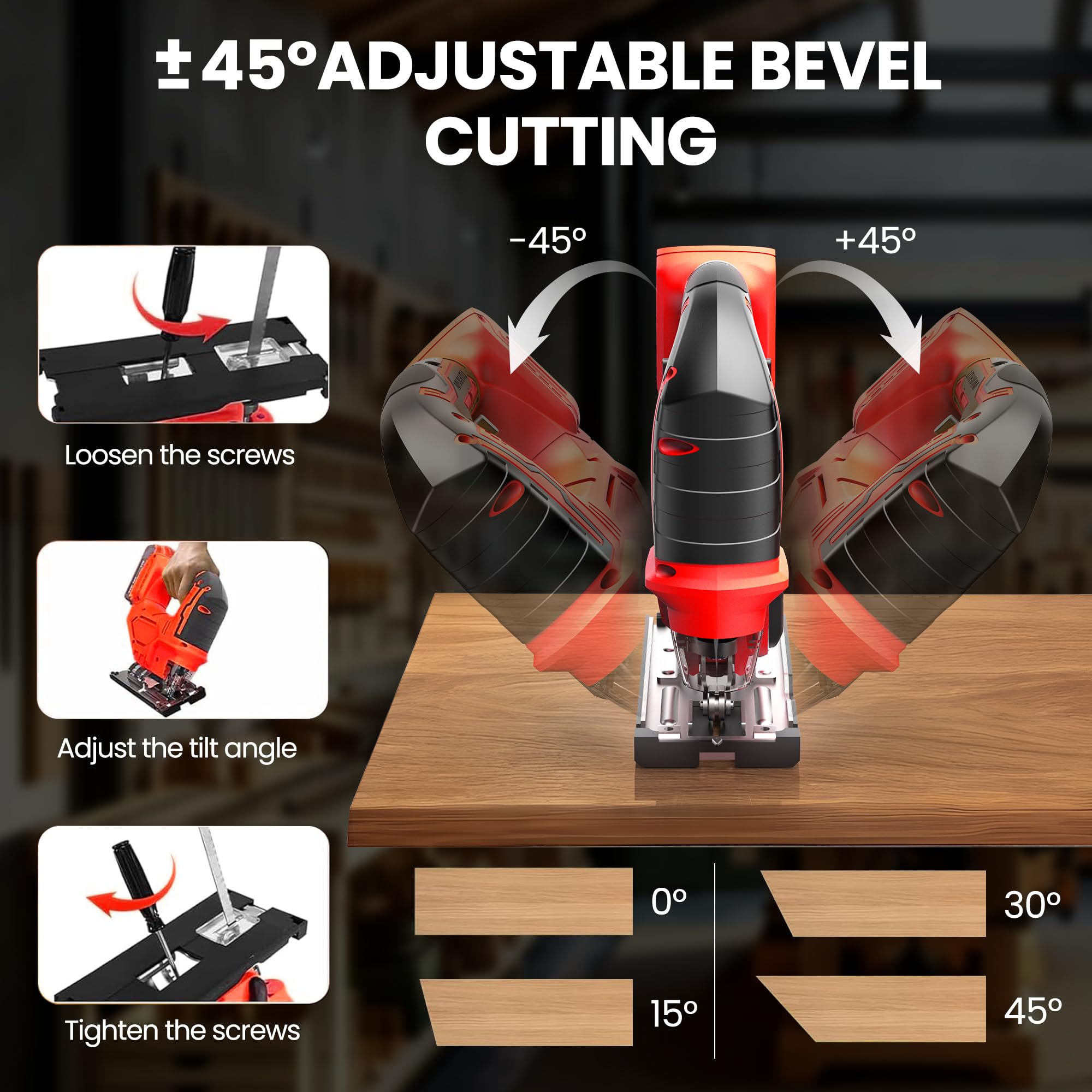 Kabellose Stichsäge, tragbare  – Power Tools Jigsaw Bewertung und Preis